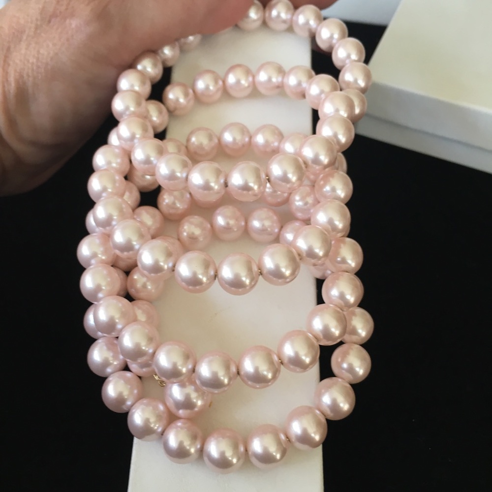 Jennifer Moore - Pink Slinky Pearl Bracelet -